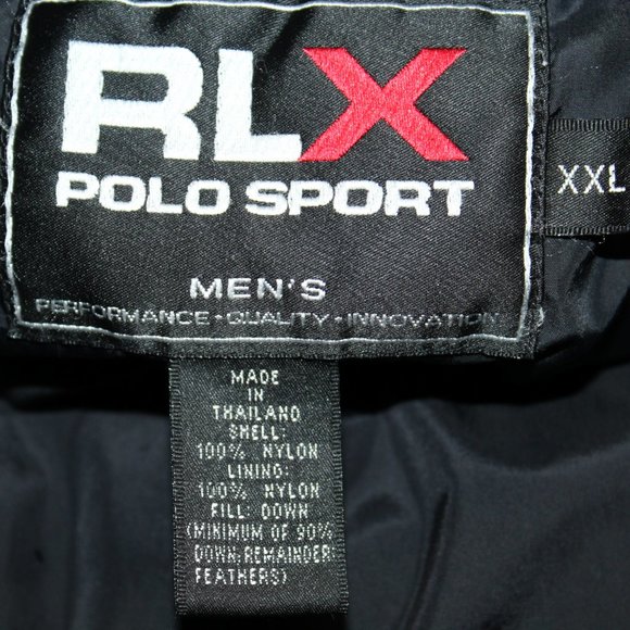 RLX Ralph Lauren Polo Sport Gray Down Hooded Zip Puffer Vest Men's XXL - Picture 8 of 14